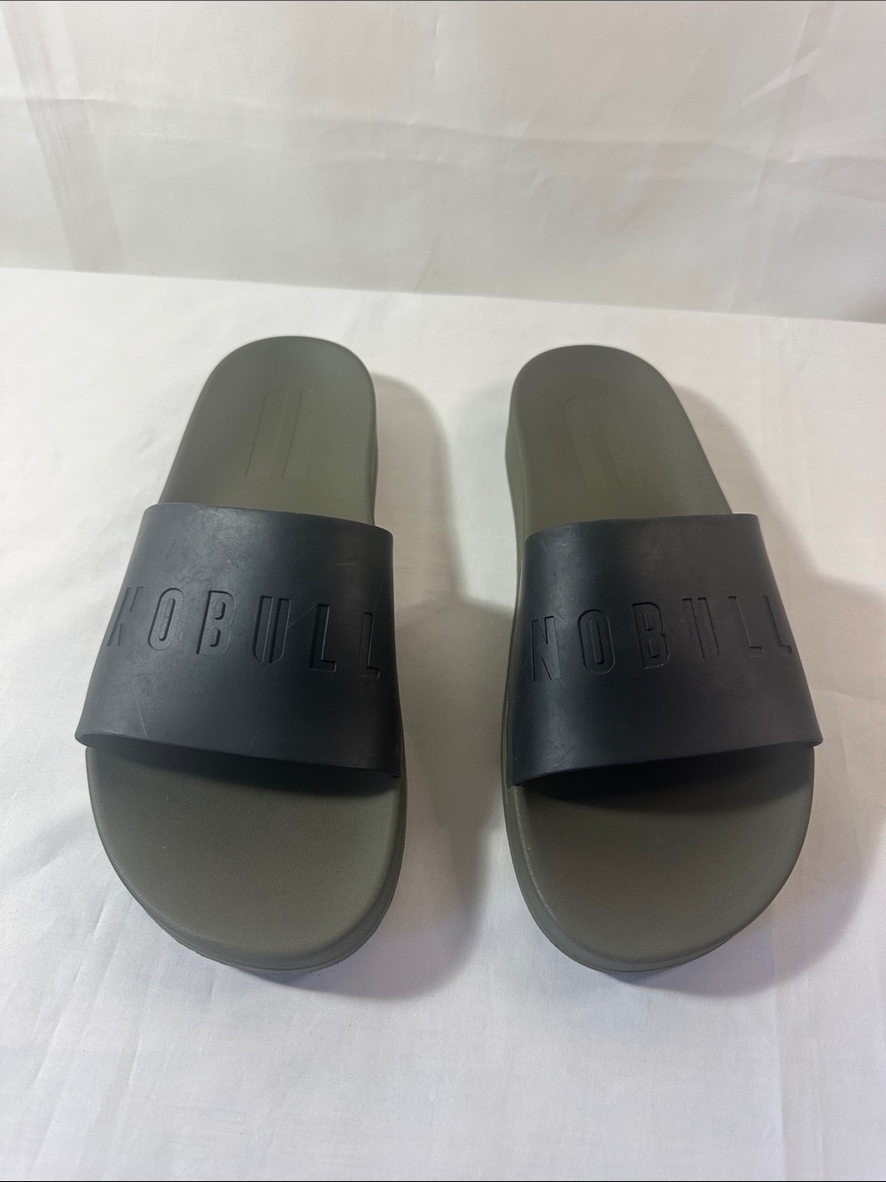 NOBULL Black & Olive Slides Men’s 12 Athletic Sport Slides
